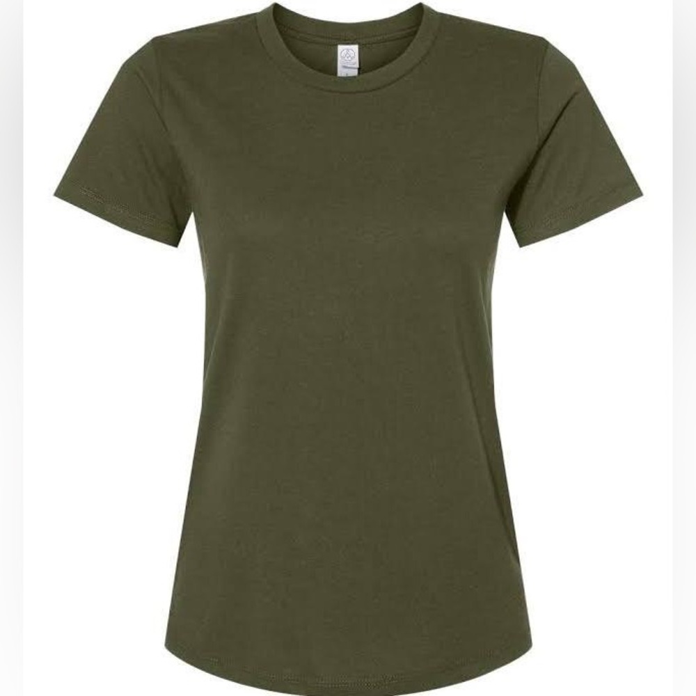 FOREVER 21 Olive V-neck Short Sleeved Tshirt